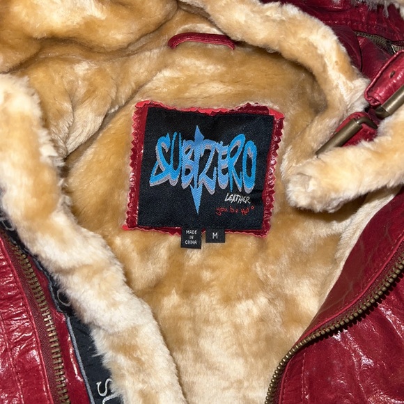 Red Kids Jacket Leather - Picture 2 of 2